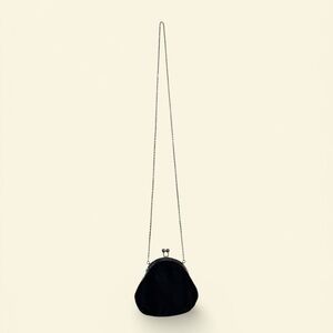 Vintage Velvet Kiss-Lock Crossbody Bag